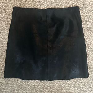 Theory Ponyhair Black Mini Skirt